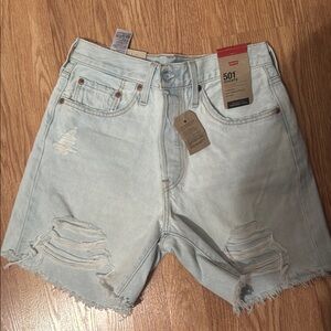 Levi's Light Blue Jean Shorts